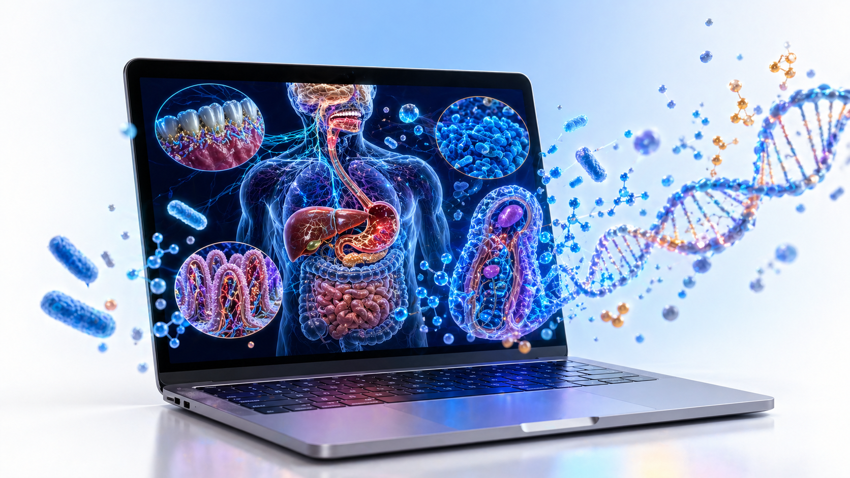 Illustration formation digestion et microbiote